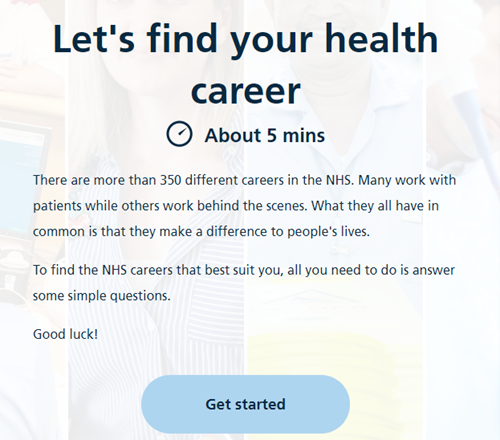 Let's find your health career graphic